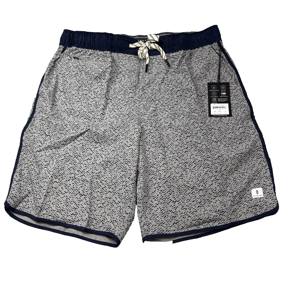 7 Diamonds Core Active Short Blue/Gray 4 Way Stretch Wicking Quick Dry NWT LG